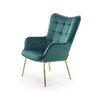 Fotoliu Castel 2, verde 71x79x97 cm cu picioare aurii picture - 2