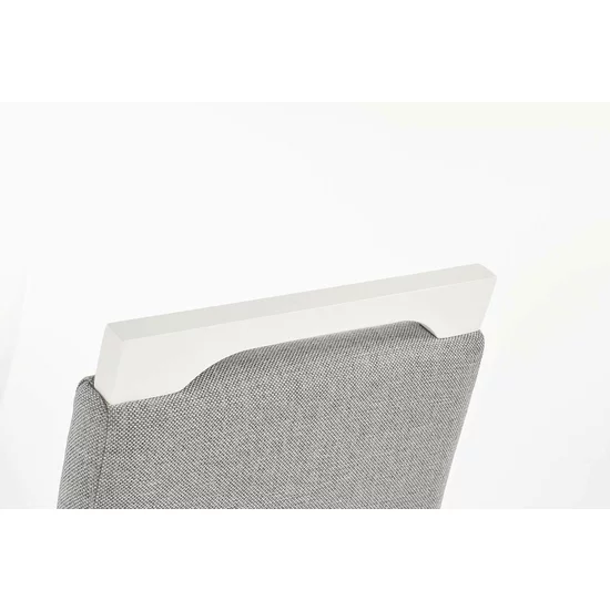 Scaun Clarion, tapițerie confortabilă, PAL + lemn, 42x58x97 cm, gri/alb picture - 5