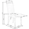 Scaun Clarion, design elegant, PAL + lemn, 42x58x97 cm, gri/stejar picture - 7