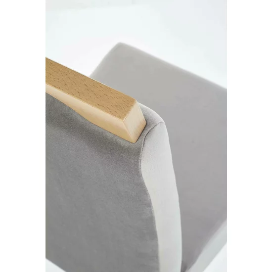 Scaun Clarion, design elegant, PAL + lemn, 42x58x97 cm, gri/stejar picture - 5