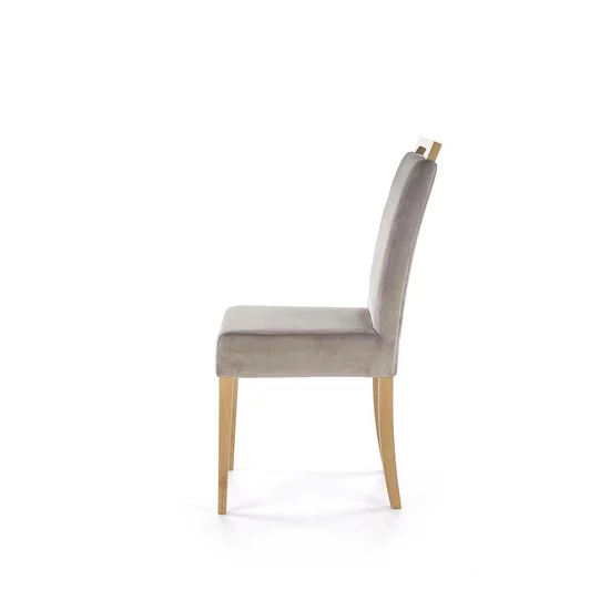 Scaun Clarion, design elegant, PAL + lemn, 42x58x97 cm, gri/stejar picture - 2