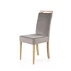 Scaun Clarion, design elegant, PAL + lemn, 42x58x97 cm, gri/stejar picture - 1