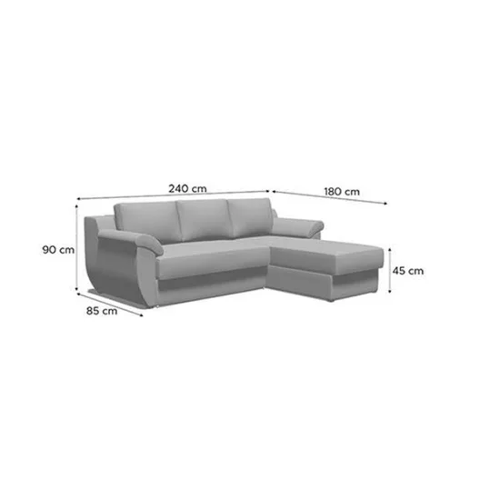 Coltar extensibil Roma 2 locuri, confort premium, spațiu depozitare, 240/180/105 cm, culoare personalizată picture - 3
