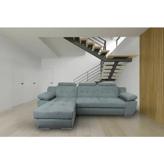 Colțar Abriamo extensibil, tetiere reglabile, ladă depozitare, cadru fag, 277x199 cm, culoare personalizată picture - 2