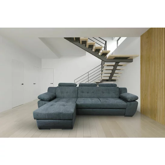 Colțar Abriamo extensibil, tetiere reglabile, ladă depozitare, cadru fag, 277x199 cm, culoare personalizată picture - 4