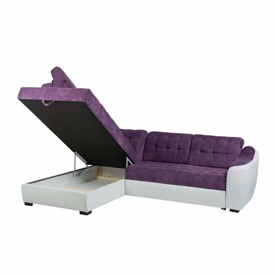 Colțar extensibil Antonio Mic, culoare personalizabila - 257x193 cm, cu tetiere reglabile și ladă depozitare picture - 4