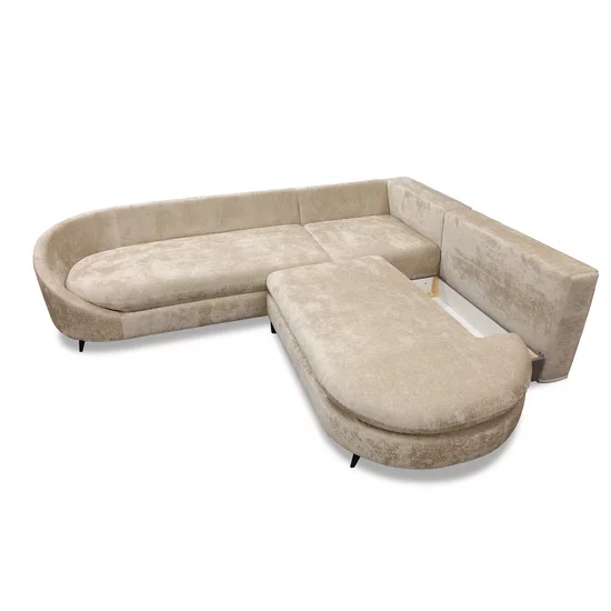 Colțar Axel, extensibil cu ladă depozitare și spațiu de dormit 190x125 cm, spumă poliuretanică și arcuri, 291x250x87 cm, personalizabil picture - 2