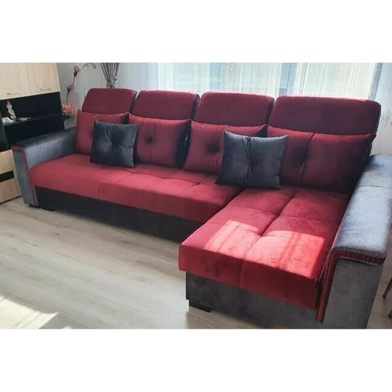 Colțar Paris Tip 2 extensibil, culoare personalizabila - 320x168 cm, cu tetiere reglabile, ladă de depozitare și saltea micro pocket picture - 10