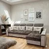 Colțar Paris Tip 2 extensibil, culoare personalizabila - 320x168 cm, cu tetiere reglabile, ladă de depozitare și saltea micro pocket picture - 1