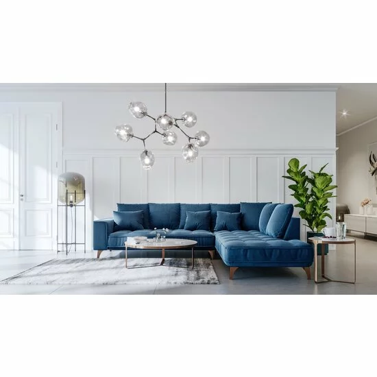 Colțar fix Belavio Set 2, cu șezut matlasat și picioare metalice, 288x210x92 cm, culoare la alegere picture - 7