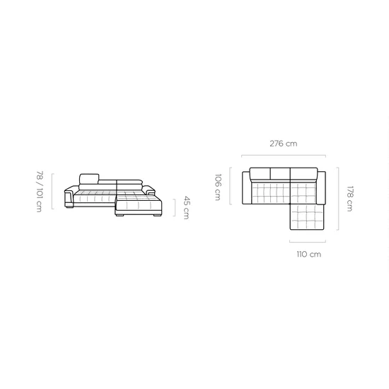 Coltar CAMPO MINI, 276X178X101 cm, materiale personalizabile, gama Premium, cu reglaj electric si tetiere reglabile picture - 2