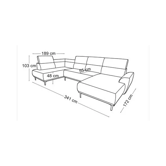 Colțar Cancun, extensibil și confortabil, spumă poliuretanică și arcuri, 341x189x103 cm, personalizabil picture - 6