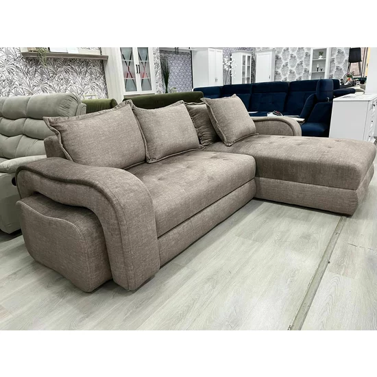 Colțar extensibil Monza, 2 locuri, ladă depozitare, structură lemn masiv + PAL, saltea relaxa, 290x185x110 cm, personalizabil picture - 2