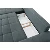 Colțar Adria extensibil, cu ladă de depozitare, tapițat cu stofă, 310x210 cm, gri / maro picture - 6