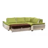Colțar Elixir extensibil, culoare personalizabila - 258x188 cm, suprafata de dormit 130x200 cm, cusături ornamentale, ladă depozitare picture - 2