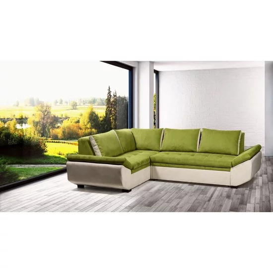 Colțar Elixir extensibil, culoare personalizabila - 258x188 cm, suprafata de dormit 130x200 cm, cusături ornamentale, ladă depozitare picture - 4