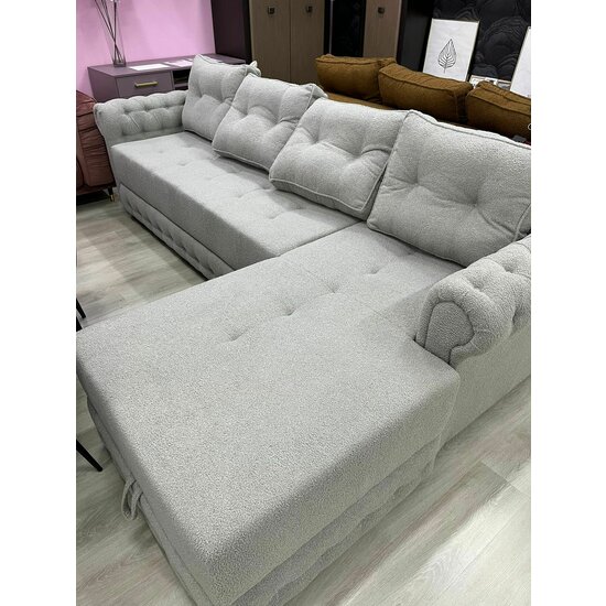 Colțar Erika, extensibil cu ladă depozitare, structură lemn + PAL, arcuri bonell, tapițerie catifea baby face 310x195x85 cm, Culoare personalizabilă picture - 4