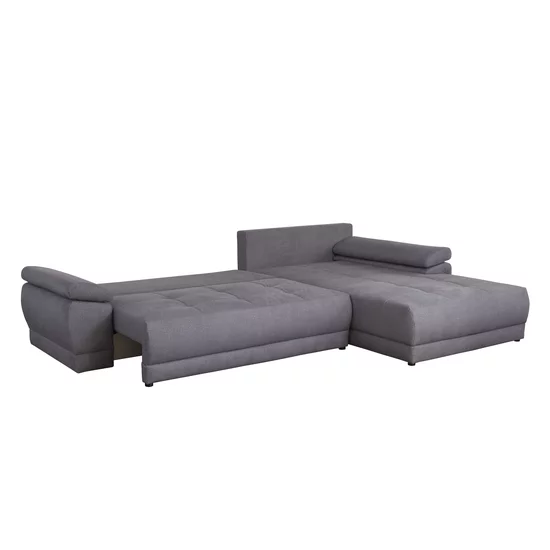 Colțar extensibil Everest, formă în L, tapițerie boucle, 308x213x90 cm, gri picture - 7