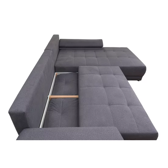 Colțar extensibil Everest, formă în L, tapițerie boucle, 308x213x90 cm, gri picture - 8