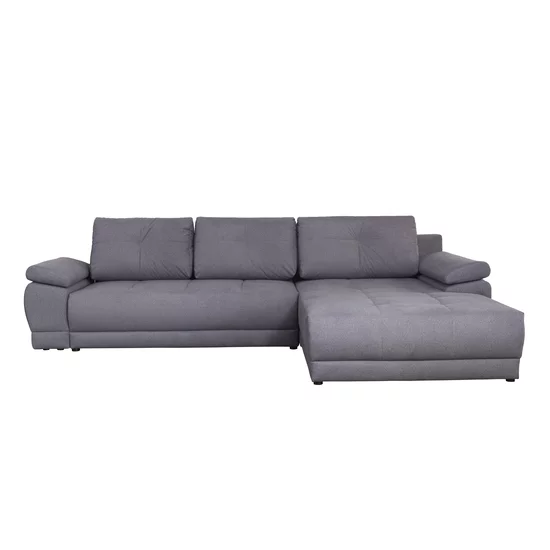 Colțar extensibil Everest, formă în L, tapițerie boucle, 308x213x90 cm, gri picture - 9