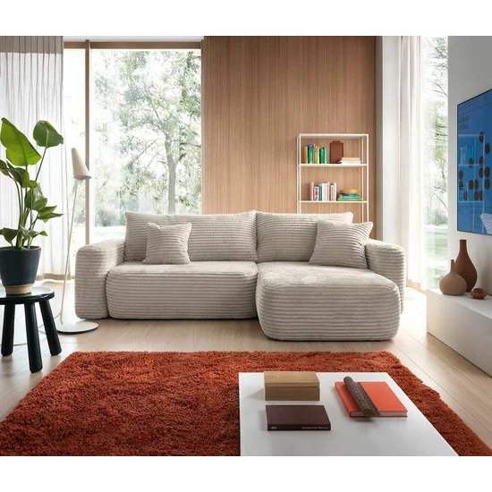 Colțar extensibil Billy, ladă de depozitare, stofă premium raiata, pațiu de dormit generos, dimensiuni 264 x 162 x 82 cm picture - 2