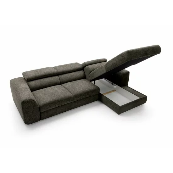 Colțar extensibil Bluvel l, ladă de depozitare generoasă, spațiu de dormit, stofă catifelată premium, dimensiuni 292 x 186 cm picture - 8