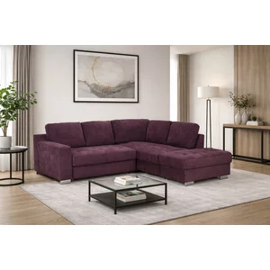 Colțar extensibil Arco, tetiere rabatabile și spătar reglabil, cadru lemn și poliuretan, 262x241 cm, diverse culori