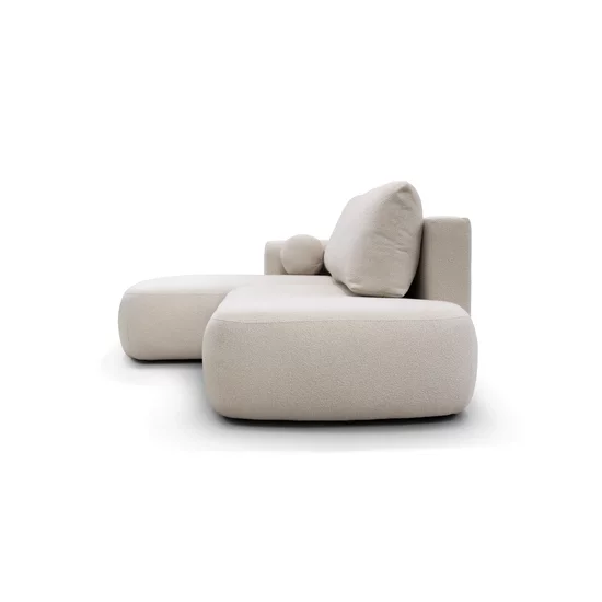 Colțar Extensibil Ariola Cu Ladă Depozitare, Stofă Catifea, 286x175x91 cm, Gri picture - 3