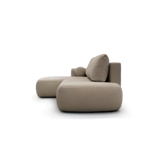 Colțar Extensibil Ariola Cu Ladă Depozitare, Stofă Catifea, 286x175x91 cm, Gri picture - 7