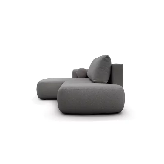 Colțar Extensibil Ariola Cu Ladă Depozitare, Stofă Catifea, 286x175x91 cm, Gri picture - 18