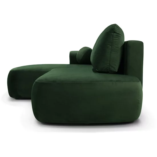 Colțar Extensibil Ariola Cu Ladă Depozitare, Stofă Catifea, 286x175x91 cm, Gri picture - 26