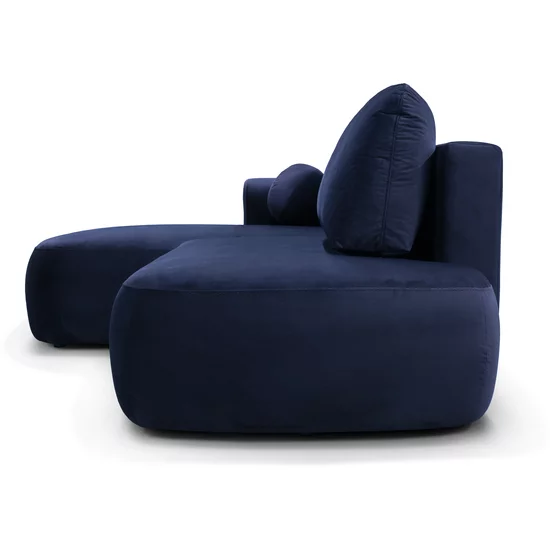 Colțar Extensibil Ariola Cu Ladă Depozitare, Stofă Catifea, 286x175x91 cm, Gri picture - 14