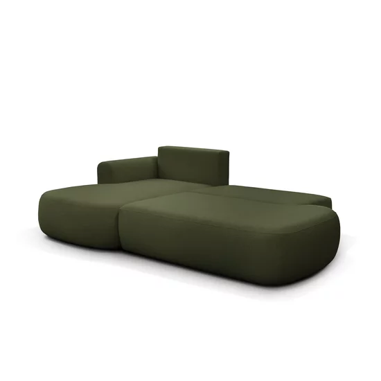 Colțar Extensibil Ariola Cu Ladă Depozitare, Stofă Catifea, 286x175x91 cm, Gri picture - 10