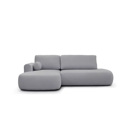 Colțar Extensibil Ariola Cu Ladă Depozitare, Stofă Catifea, 286x175x91 cm, Gri picture - 21