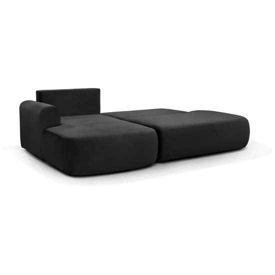 Colțar Extensibil Ariola Cu Ladă Depozitare, Stofă Catifea, 286x175x91 cm, Gri picture - 31