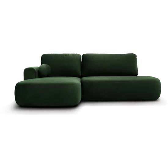 Colțar Extensibil Ariola Cu Ladă Depozitare, Stofă Catifea, 286x175x91 cm, Gri picture - 28