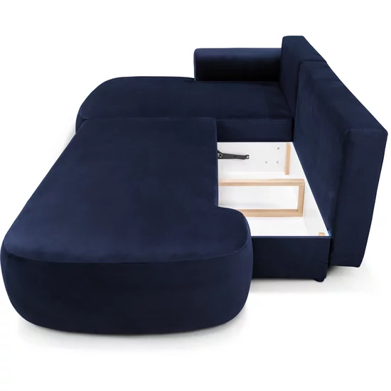 Colțar Extensibil Ariola Cu Ladă Depozitare, Stofă Catifea, 286x175x91 cm, Gri picture - 17