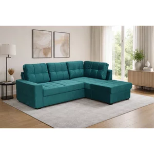 Colțar extensibil Armorio, design modern, confort sporit, material textil premium, 240x173 cm, gri