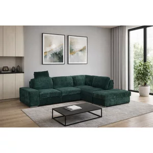 Colțar extensibil Brazilia,culoare personalizabila - 286x242 cm, tetiere rabatabile și brațe reglabile, cadru lemn și poliuretan