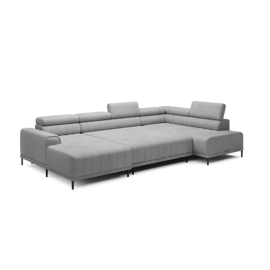 Coltar extensibil CALDO XL, 342X200X99 cm, materiale personalizabile, gama Premium, cu lada depozitare si tetiere reglabile picture - 4