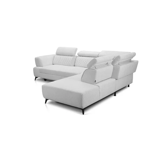 Colțar extensibil Diamond, culoare personalizabila - 311x257 cm, tetiere rabatabile și spătar reglabil, cadru lemn și poliuretan picture - 6