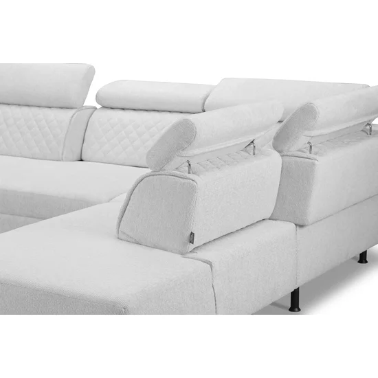 Colțar extensibil Diamond, culoare personalizabila - 311x257 cm, tetiere rabatabile și spătar reglabil, cadru lemn și poliuretan picture - 7