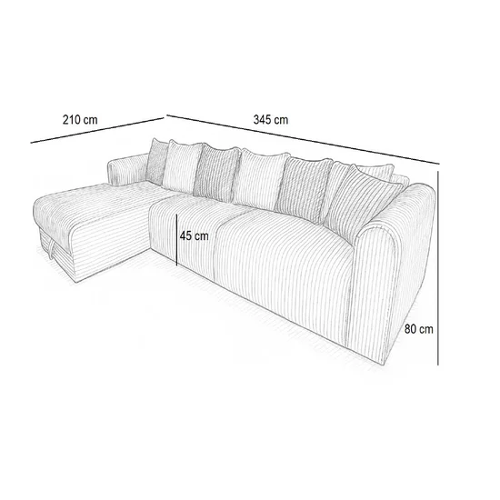Coltar extensibil Diana - 345X290, suprafata de dormit 160x200 cm, culoare personalizabila picture - 12