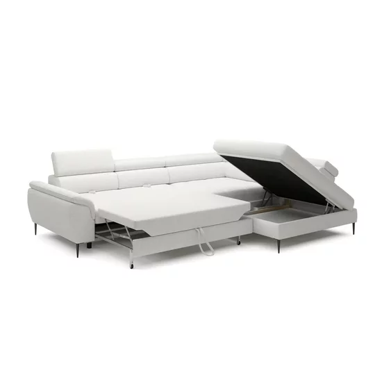 Coltar extensibil EMPOLI L,  289X218X94 cm, materiale personalizabile, gama Premium, cu lada depozitare si tetiere reglabile picture - 5