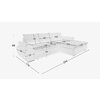 Coltar Extensibil Inferno stofa Aston 17 294x174x88 cm Culoare gri picture - 13