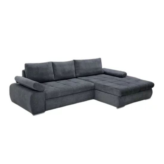 Colțar Inferno extensibil, stofă Aston 17, ladă depozitare, brațe reglabile, arcuri sinusoidale, 294x174x88 cm, gri picture - 7