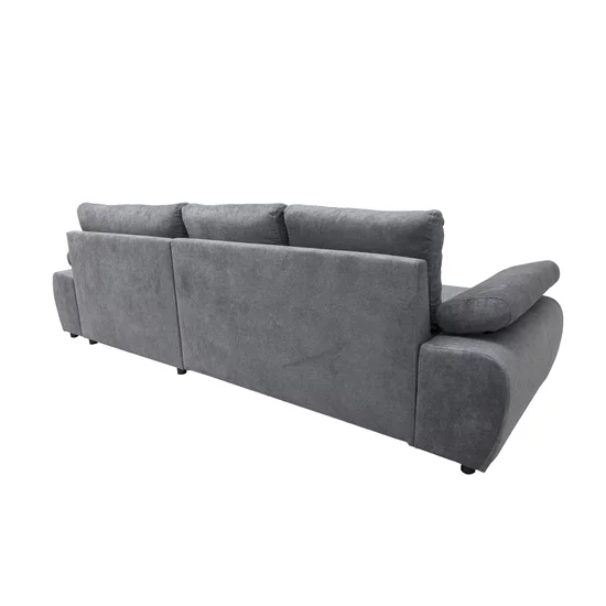 Colțar Inferno extensibil, stofă Aston 17, ladă depozitare, brațe reglabile, arcuri sinusoidale, 294x174x88 cm, gri picture - 3