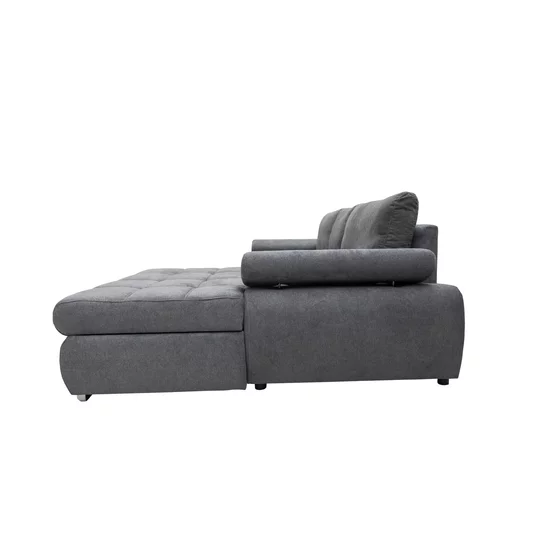 Colțar Inferno extensibil, stofă Aston 17, ladă depozitare, brațe reglabile, arcuri sinusoidale, 294x174x88 cm, gri picture - 5