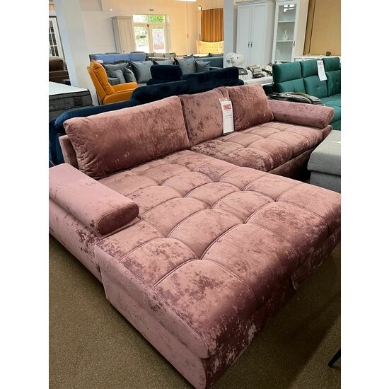 Colțar Inferno extensibil, stofă Aston 17, ladă depozitare, brațe reglabile, arcuri sinusoidale, 294x174x88 cm, gri picture - 10