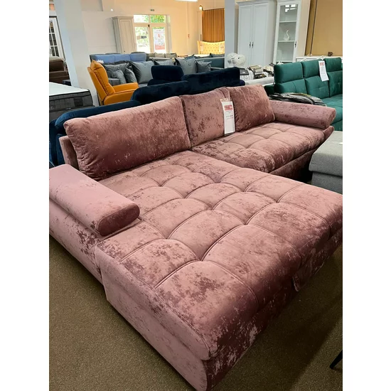 Colțar Inferno extensibil, stofă Aston 17, ladă depozitare, brațe reglabile, arcuri sinusoidale, 294x174x88 cm, gri picture - 10